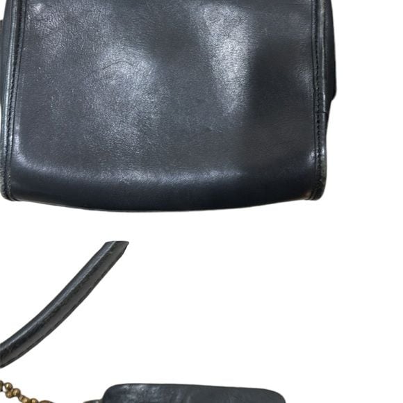 Coach Chrystie rare vintage navy blue glove tanned leather crossbody bag 6