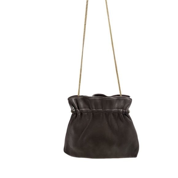 Vintage Ande Evening Party Dark Brown leather Mini Crossbody bag 2