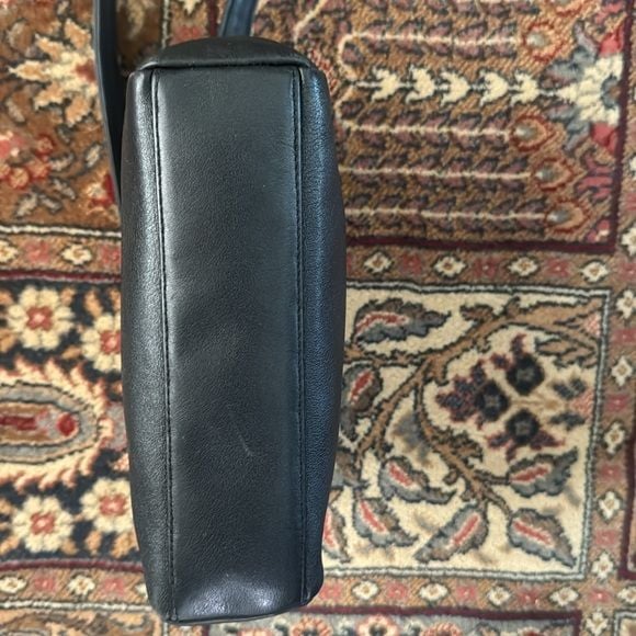 RALPH LAUREN BLACK
LEATHER SMALL CROSSBODY SHOULDER BAG DUAL ZIP TOP
VTG 5