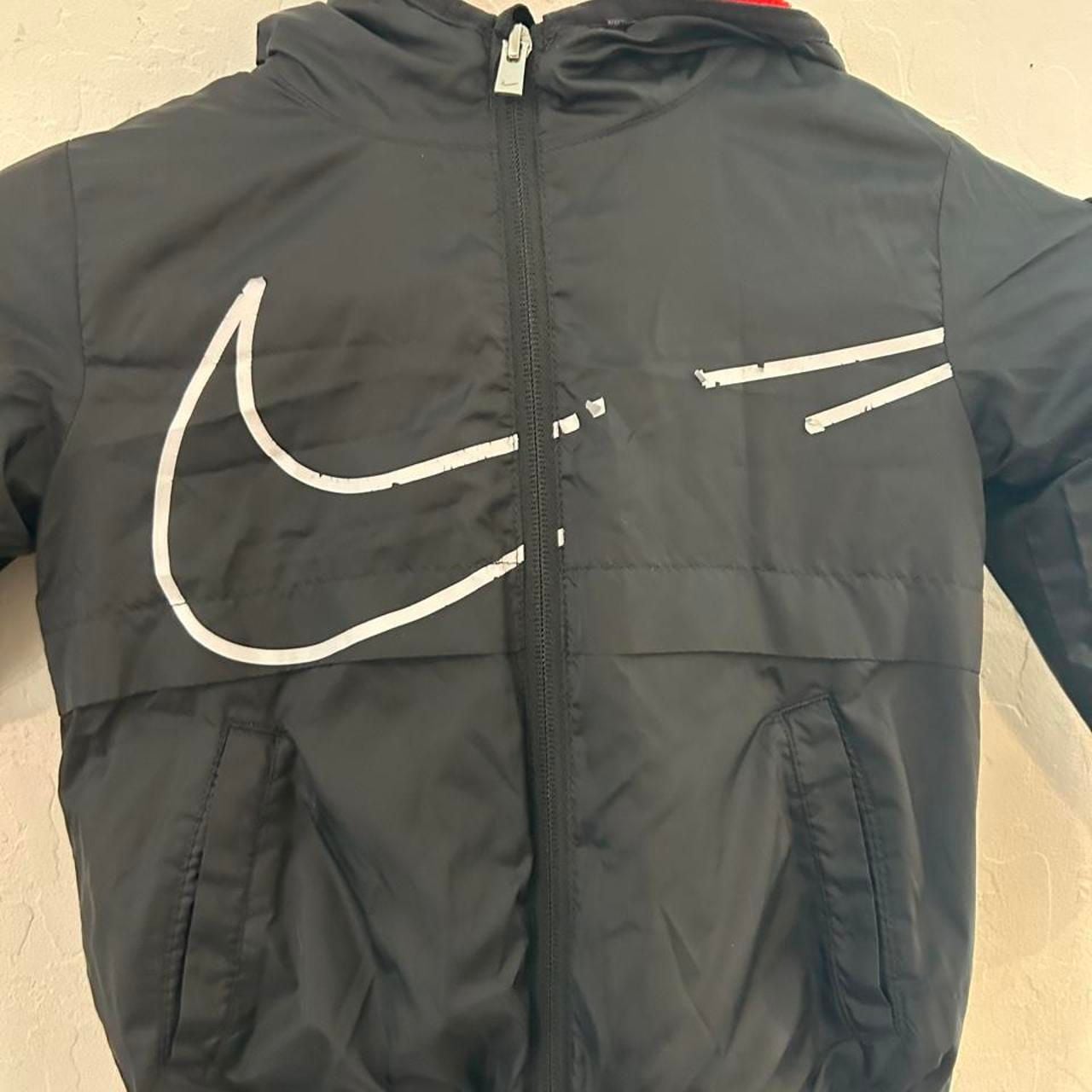 Nike Windbreaker Jacket Size 3T Black Red Toddler 5