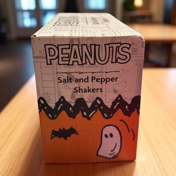 Vintage Peanuts Snoopy and Woodstock Halloween Pumpkin Coin Bank 2