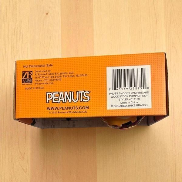 Vintage Peanuts Snoopy and Woodstock Halloween Pumpkin Coin Bank 6