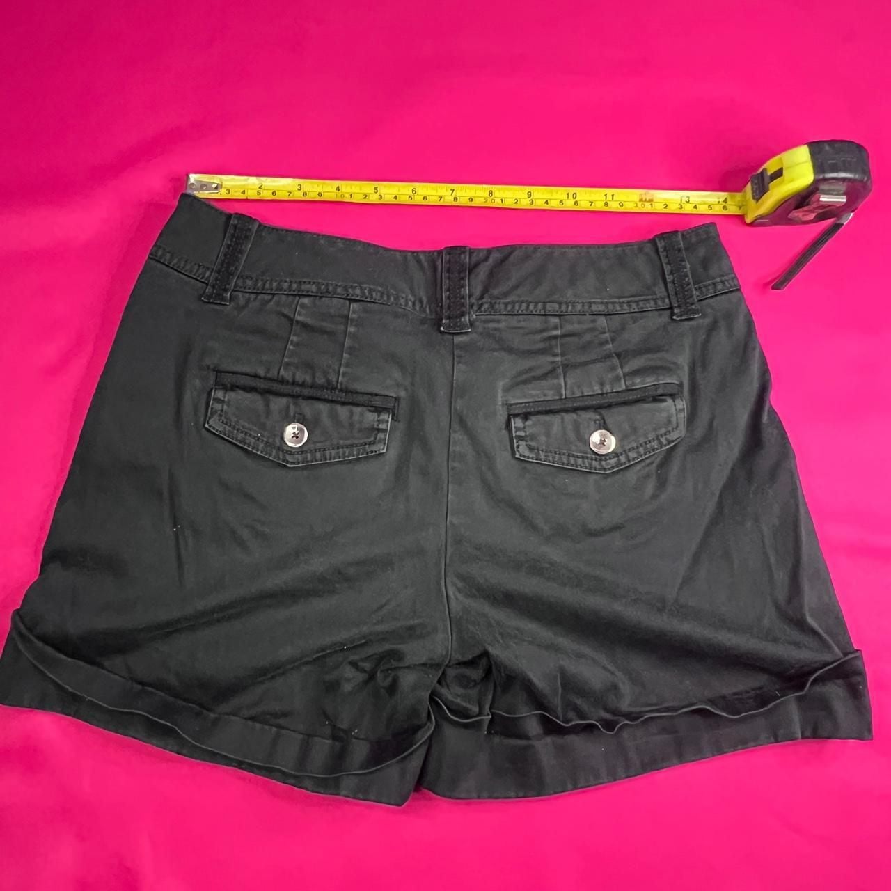 White House Black Market Shorts Size 2 Black Cotton Cuffed 3