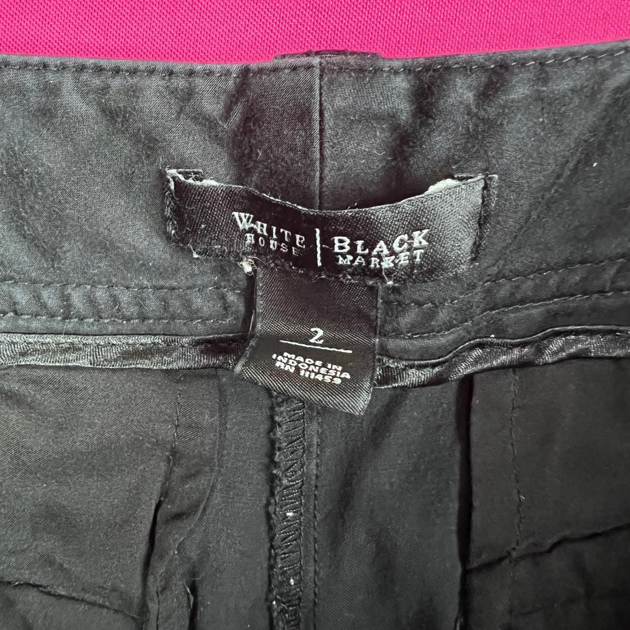 White House Black Market Shorts Size 2 Black Cotton Cuffed 4
