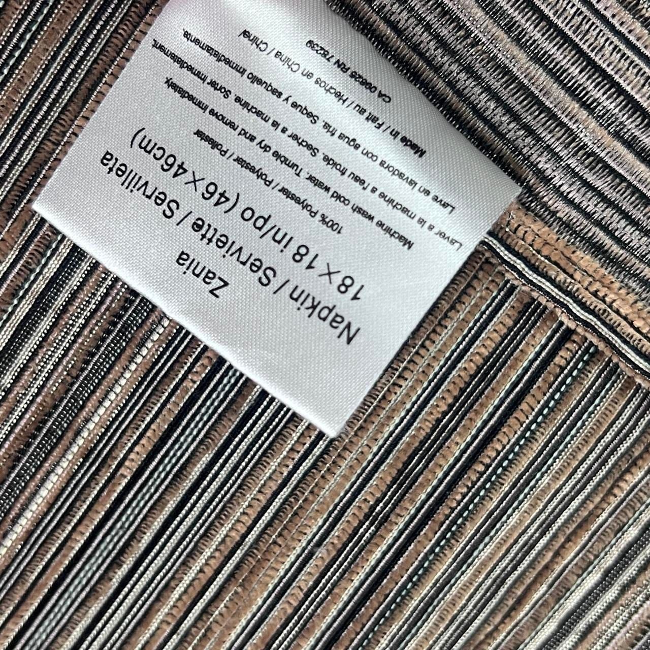 Trendex Zania Cloth Napkin 18x18 in Earth Tones Set of 4 6