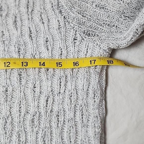 Dex Women's Light Gray Cable Knit Sweater 7