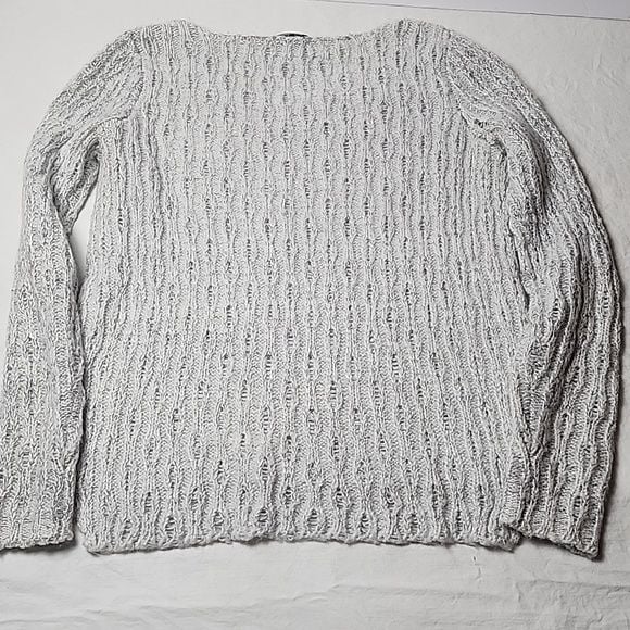 Dex Women's Light Gray Cable Knit Sweater 9