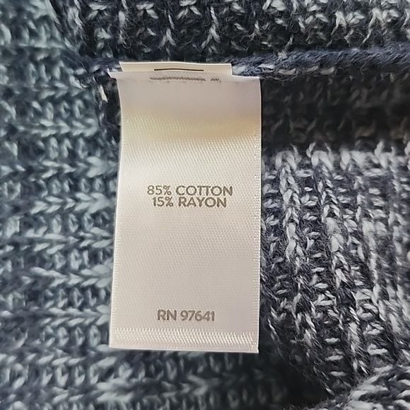 J Jill Pure Jill NWT 3X Women's Navy Blue Sweater Cotton Rayon Blend 10
