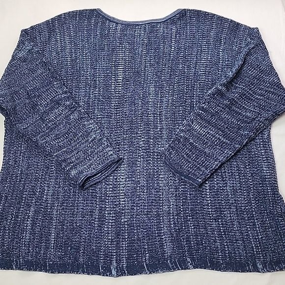 J Jill Pure Jill NWT 3X Women's Navy Blue Sweater Cotton Rayon Blend 12