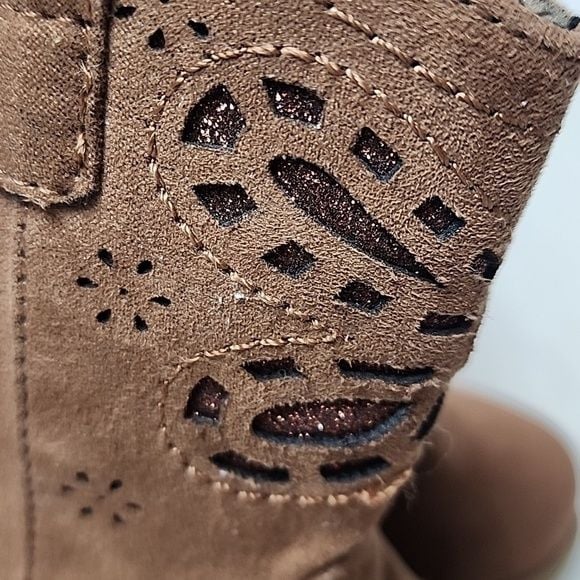 Rachel Shoes Lil Jayla Tan Kids Western Boots 7
