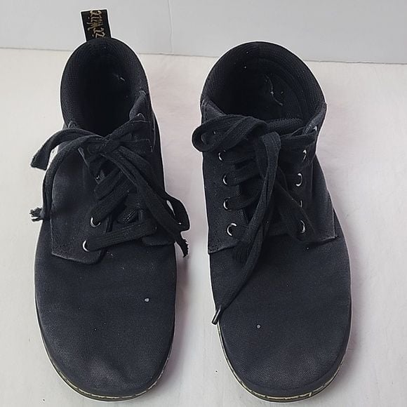 Dr. Martens Size 9 Alfie Black Canvas Combat Boots Shoes 7