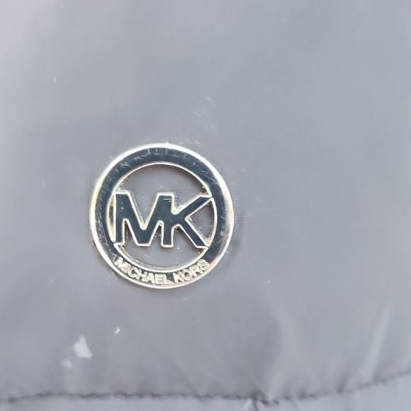 Michael Kors Large Black Puffer Coat with Gold Zippers 12