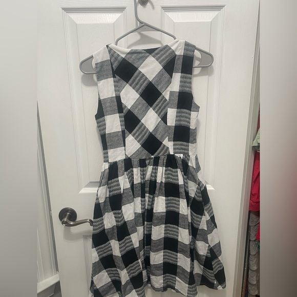 Black and White Sleeveless Asymmetrical Sundress 11