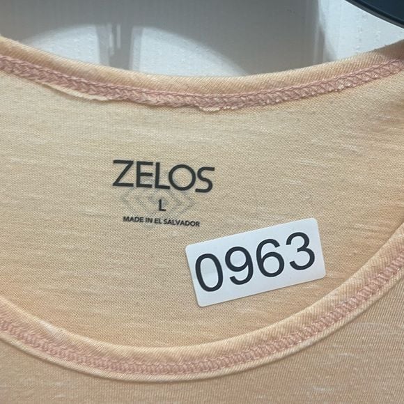 ZELOS Fitted Orange Tank Top with Textured Fabric 4