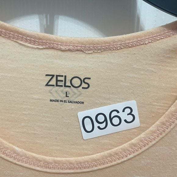 ZELOS Fitted Orange Tank Top with Textured Fabric 7