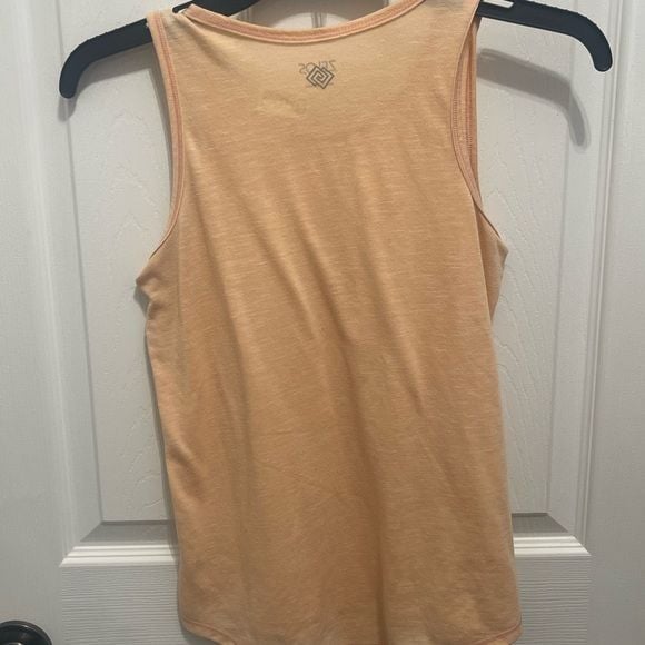 ZELOS Fitted Orange Tank Top with Textured Fabric 9