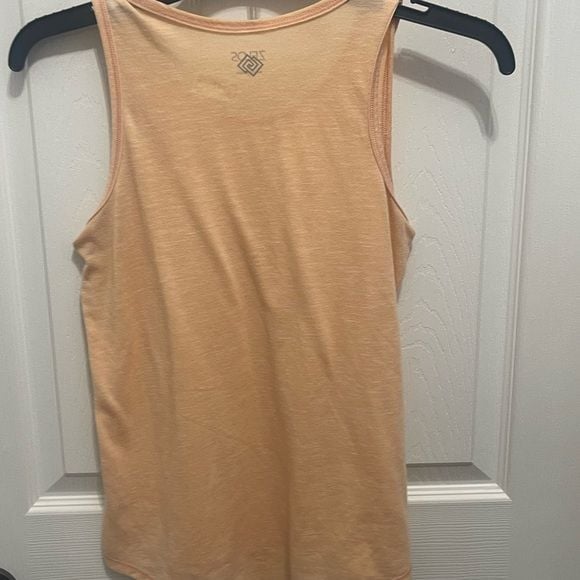 ZELOS Fitted Orange Tank Top with Textured Fabric 10