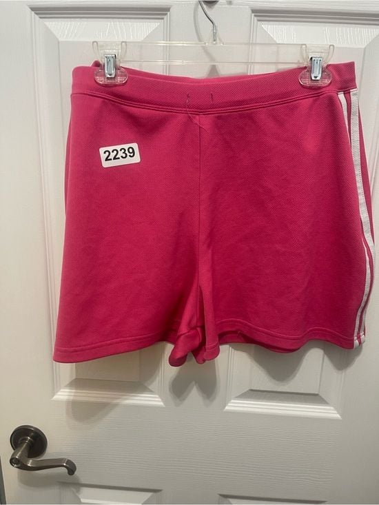 Bobbie Brooks Bright Pink Athletic Shorts with White Side Stripe 2