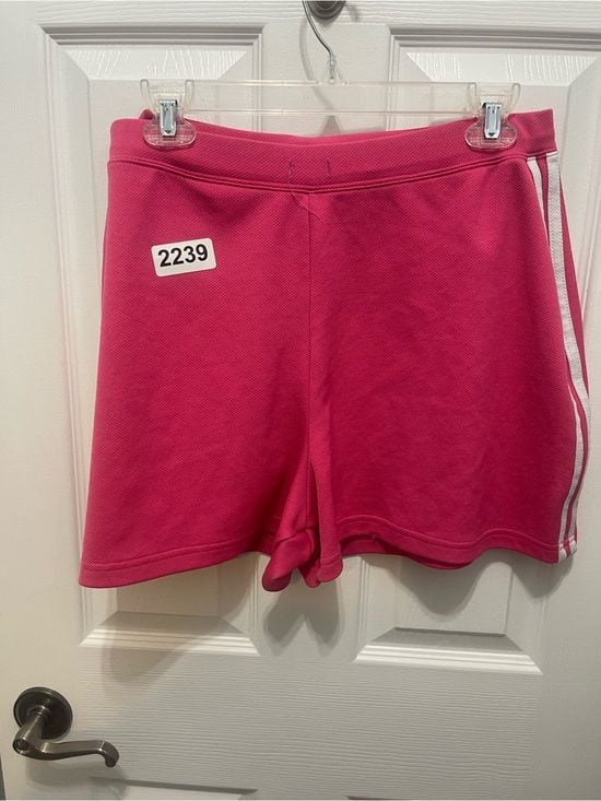 Bobbie Brooks Bright Pink Athletic Shorts with White Side Stripe 3
