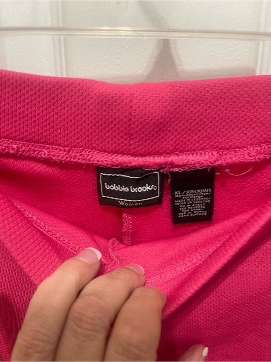 Bobbie Brooks Bright Pink Athletic Shorts with White Side Stripe 6