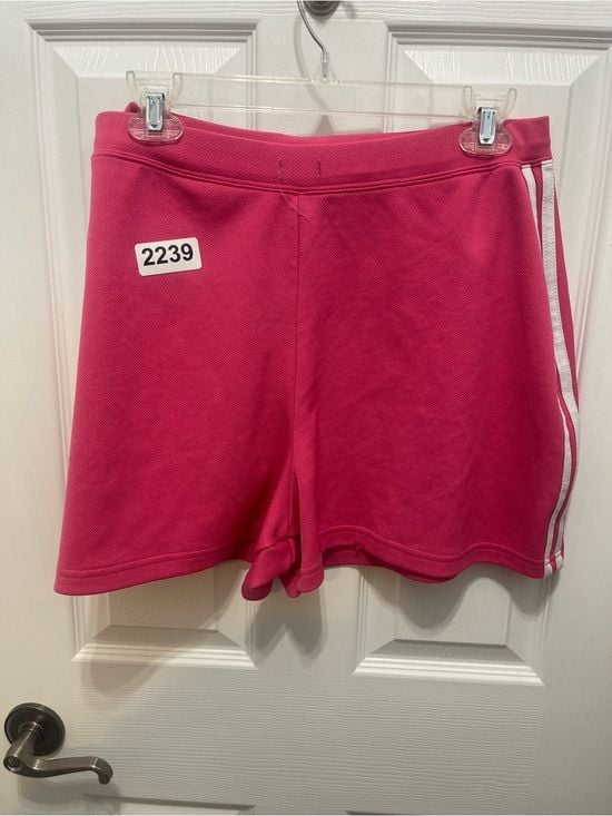 Bobbie Brooks Bright Pink Athletic Shorts with White Side Stripe 7