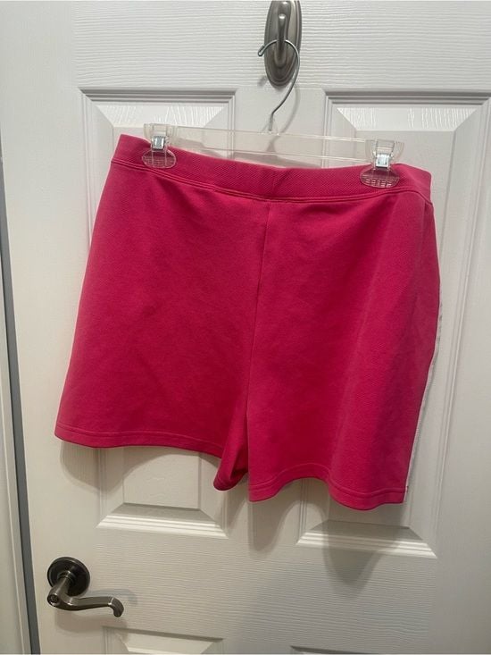 Bobbie Brooks Bright Pink Athletic Shorts with White Side Stripe 12