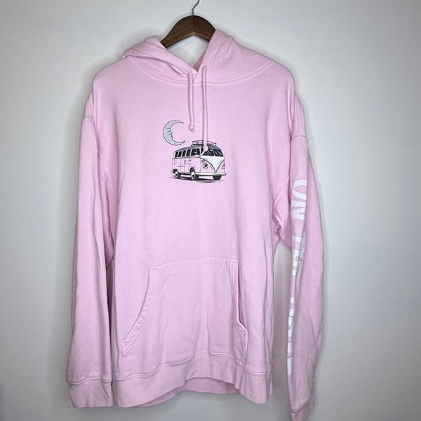 Social Culture On The Road Hoodie Size L Pink Camper Van Tarot