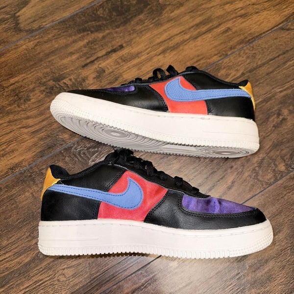 Nike Air Force 1 '06 LV8 EMB Size 5.5Y NBA WNBA Black Multic