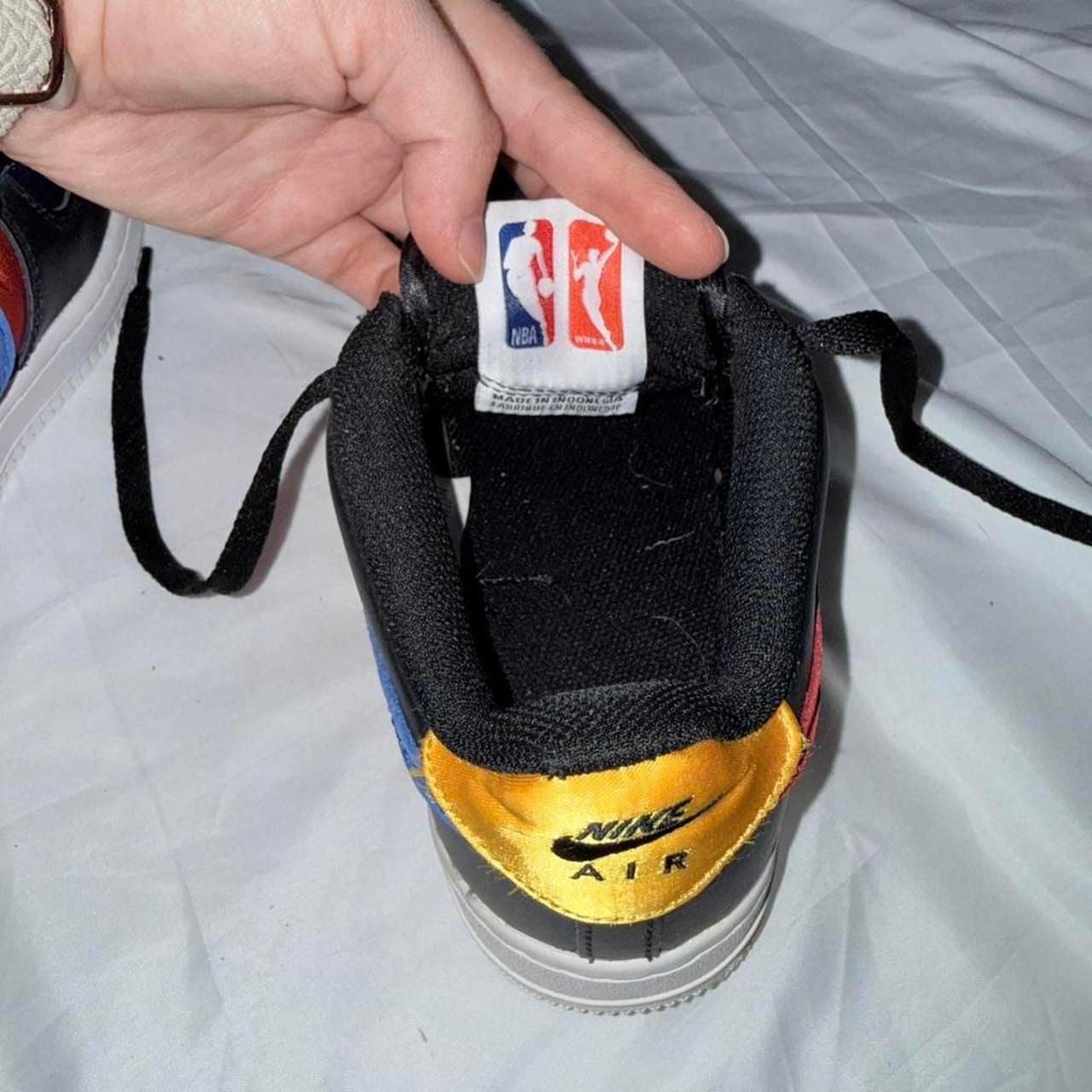 Nike Air Force 1 '06 LV8 EMB Size 5.5Y NBA WNBA Black Multic 4