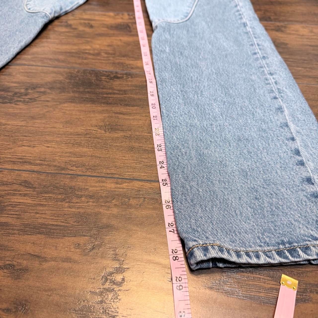 Levi's 501 Original Jeans Size W26 L30 Light Wash Block Construction 6
