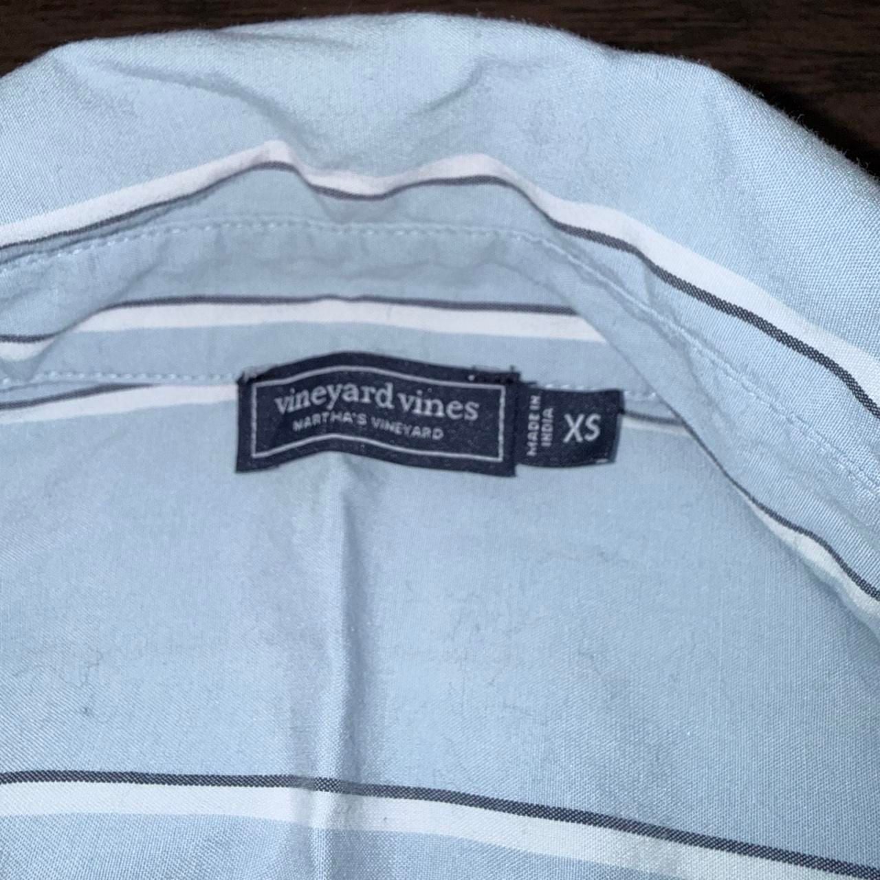 Vineyard Vines Striped Button Down Shirt XS Light Blue Long Sleeve 6
