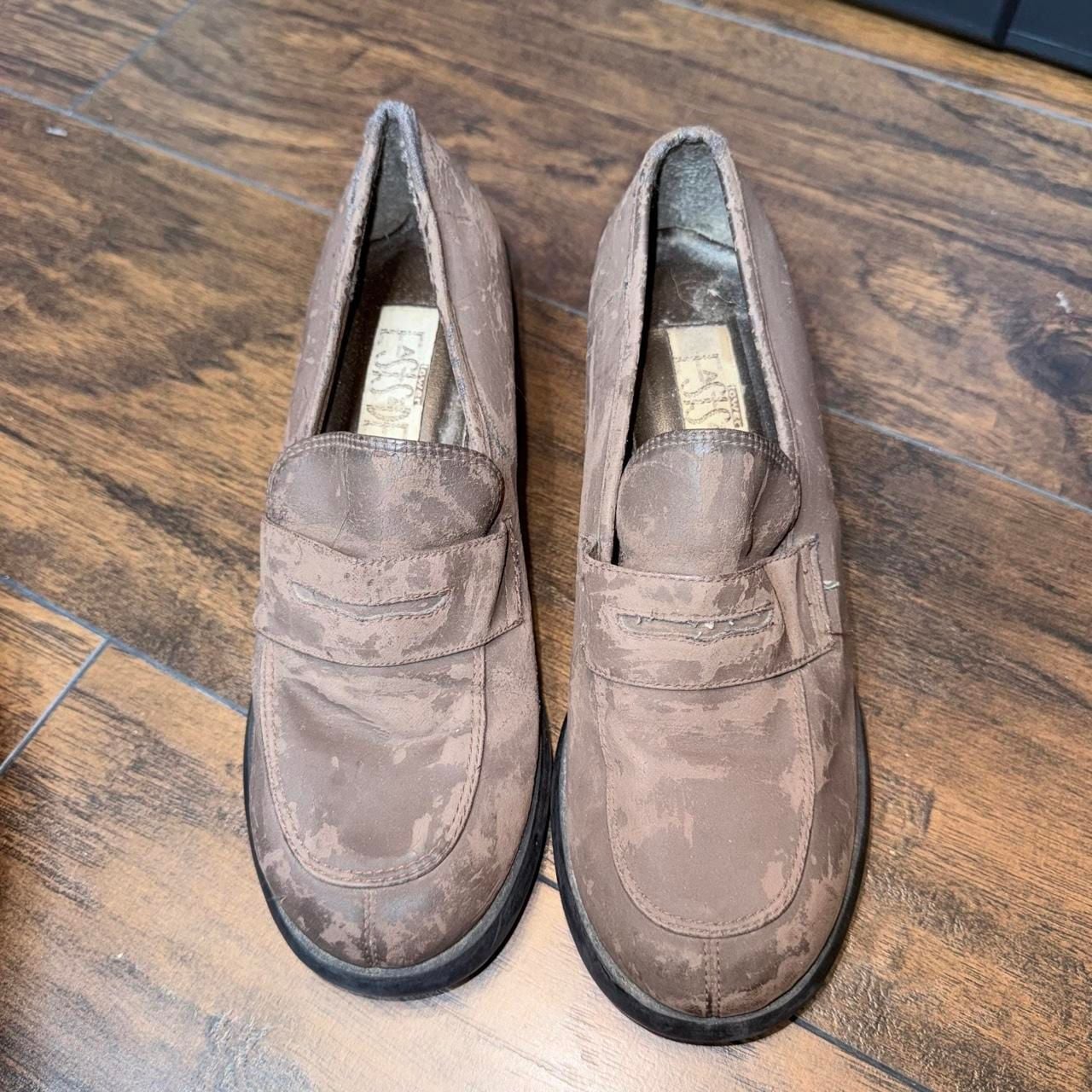 Lower East Side Chunky Heel Platform Loafers Size 6 Brown 90s Grunge 3