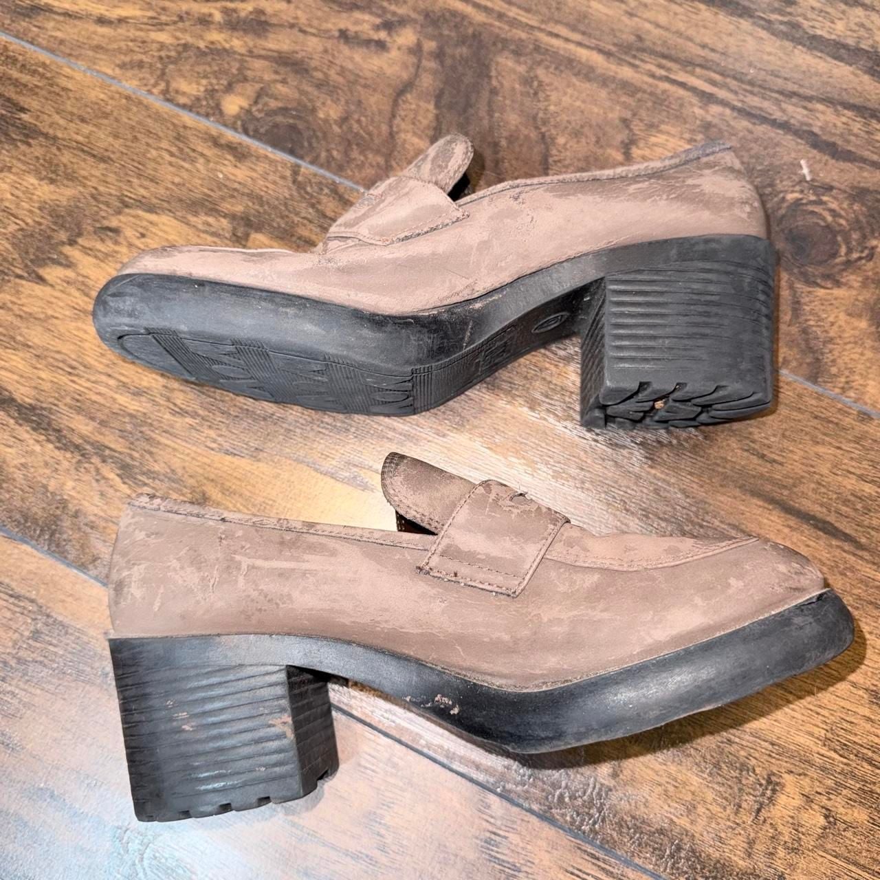 Lower East Side Chunky Heel Platform Loafers Size 6 Brown 90s Grunge 5