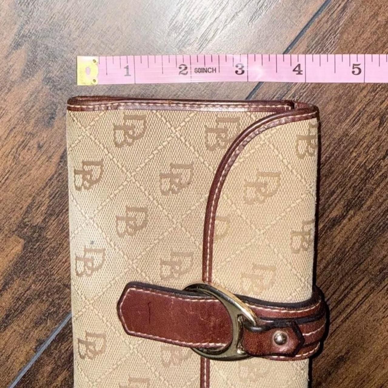 Dooney & Bourke Signature DB Monogram Continental Wallet Beige Brown 8