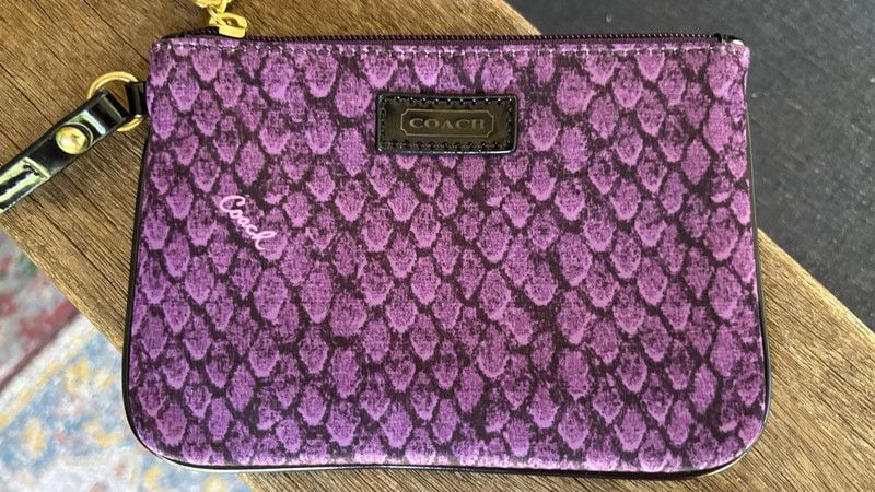 Coach Taylor Snake Print Small Wristlet 3