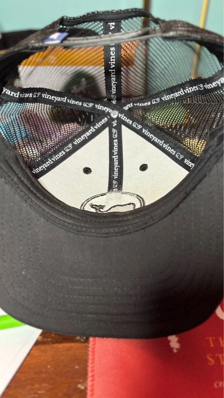 Vineyard Vines Black on black baseball hat 3