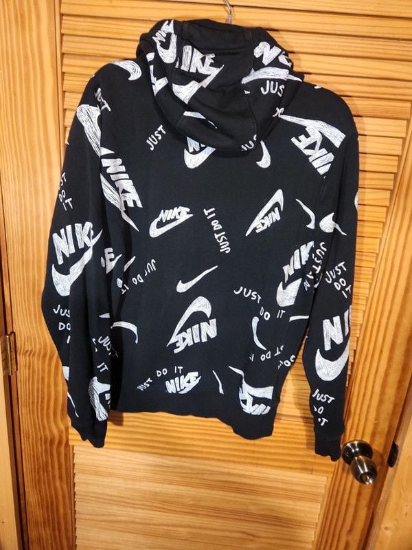 Nike Sportswear Club Men's All-Over Print "Scribble" Pullover Hoodie size small 6