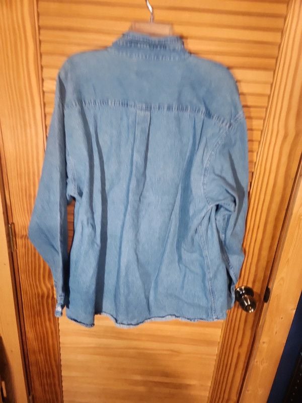 Vintage 90s Nascar Bobby Labonte #18 Denim Shirt Men's XL 8