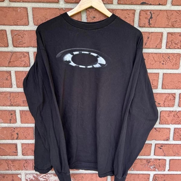 Oakley Software Long Sleeve T-Shirt Size XL Black Cotton Graphic