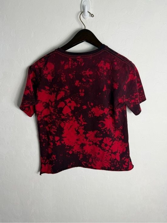 the Rolling Stones Red and Black Tie-Dye Kids Graphic Tee with Tongue Logo 5