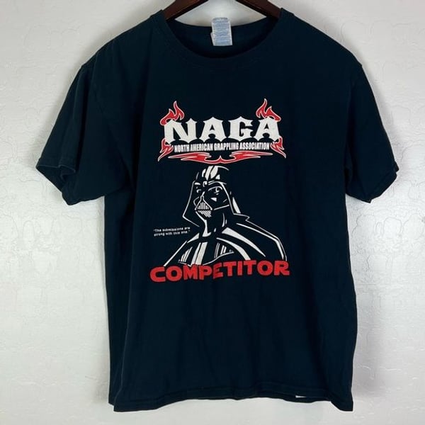 Darth Vader Type Shirt Grappling Youth Boys Size Large Black
