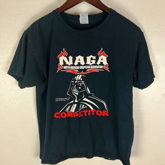 Darth Vader Type Shirt Grappling Youth Boys Size Large Black 3