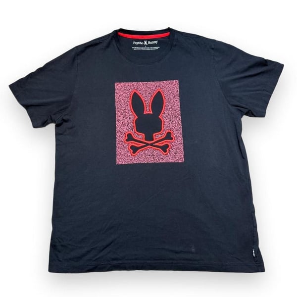 Psycho Bunny Graphic T-Shirt Size 7 Black Pima Cotton