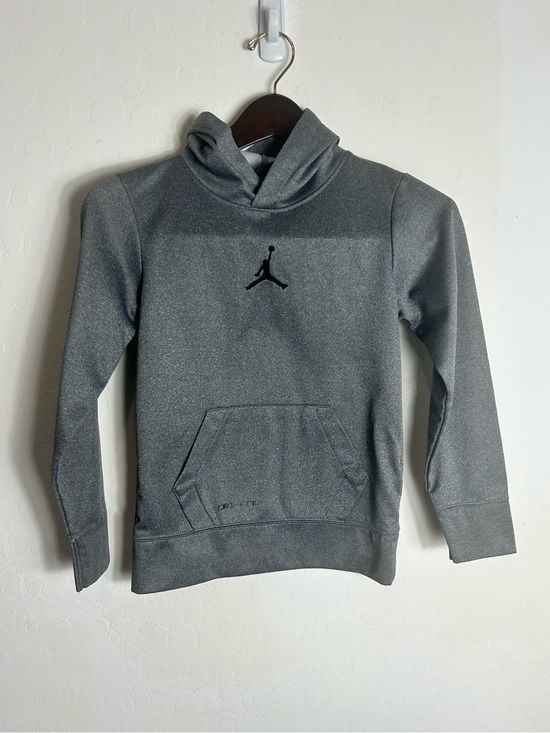Jordan Kids' Charcoal Gray Jumpman Pullover Hoodie 2