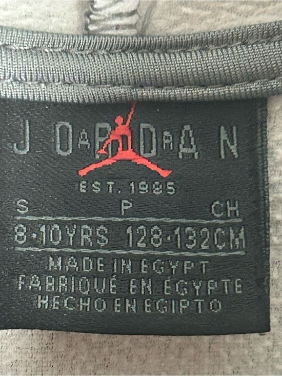 Jordan Kids' Charcoal Gray Jumpman Pullover Hoodie 7