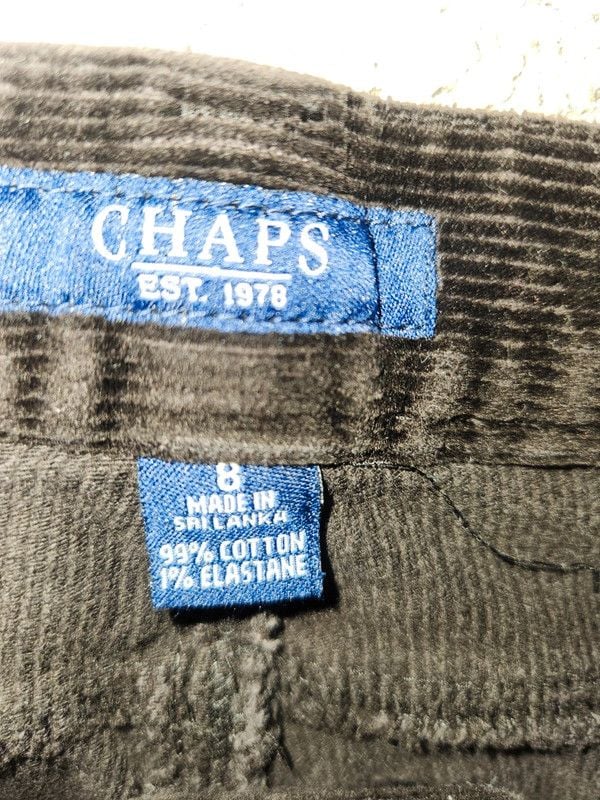 y2k Chaps Women's Chocolate Brown Slim Straight Corduroy Pants - Size 8 5