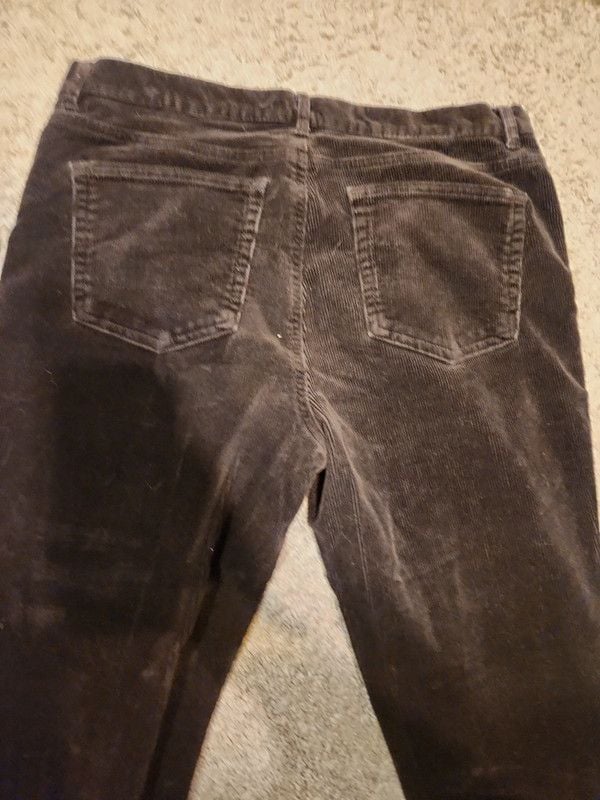 y2k Chaps Women's Chocolate Brown Slim Straight Corduroy Pants - Size 8 7