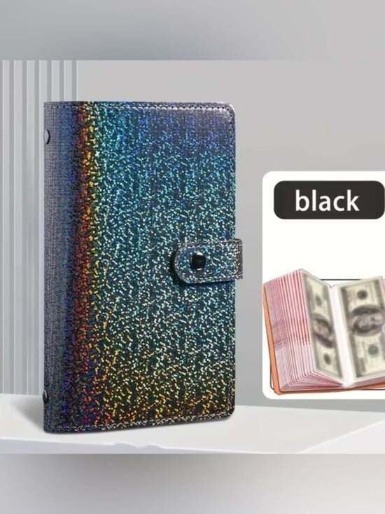 Glitter Rainbow Card Organizer Wallet - Savings Book 5