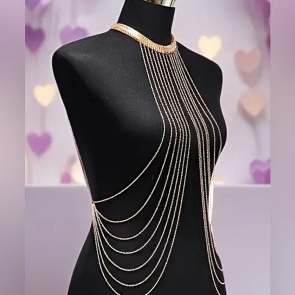 Scarlet Elias HOT Golden Body Chain Jewelry 2