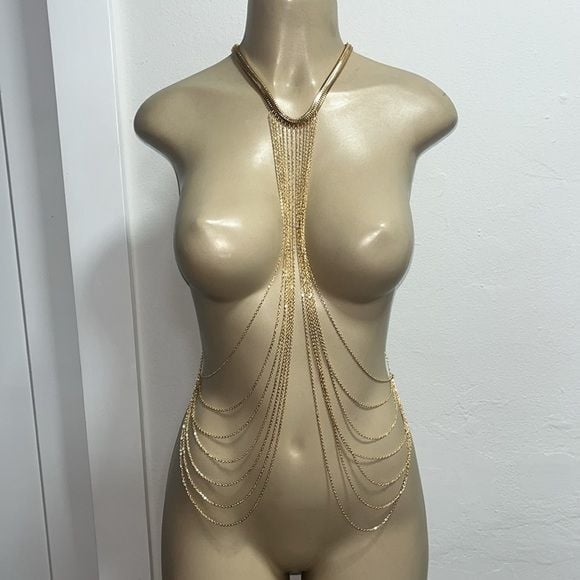 Scarlet Elias HOT Golden Body Chain Jewelry 3